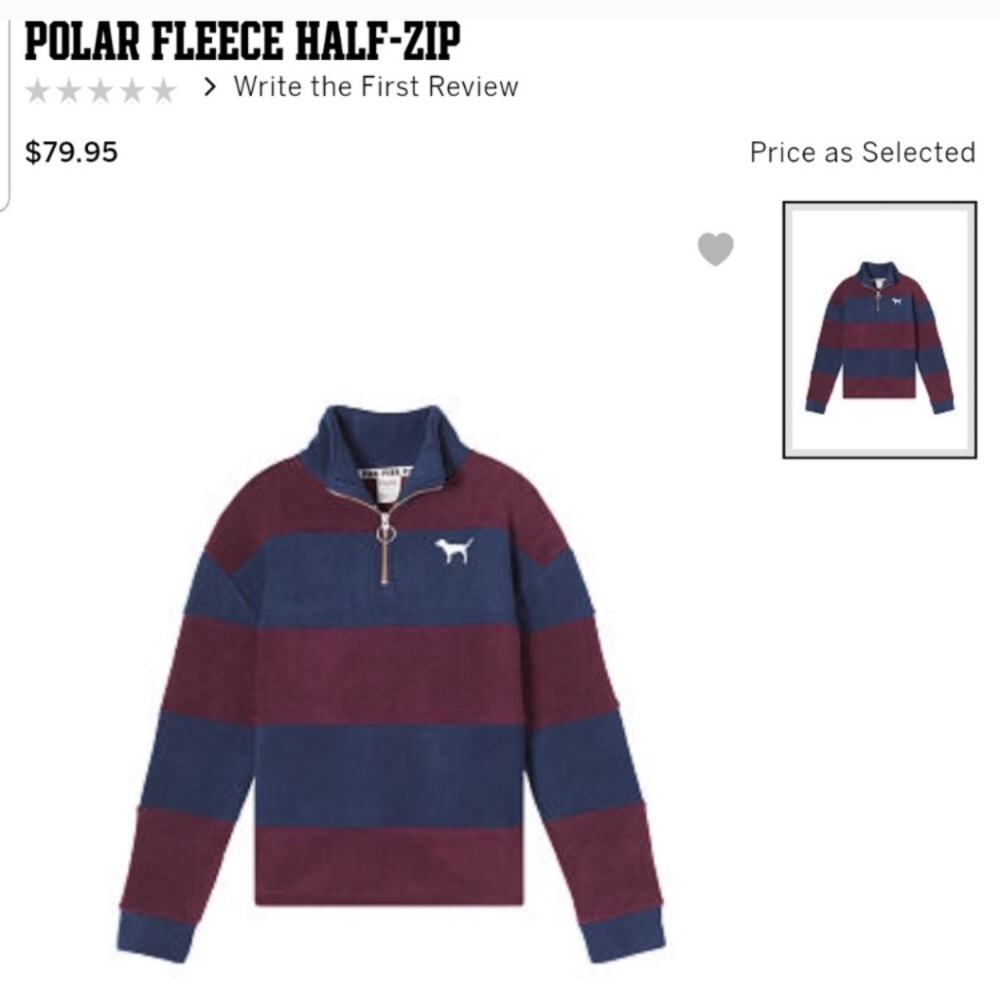 BRAND NEW Victoria’s Secret Polar Fleece Half Zip!
